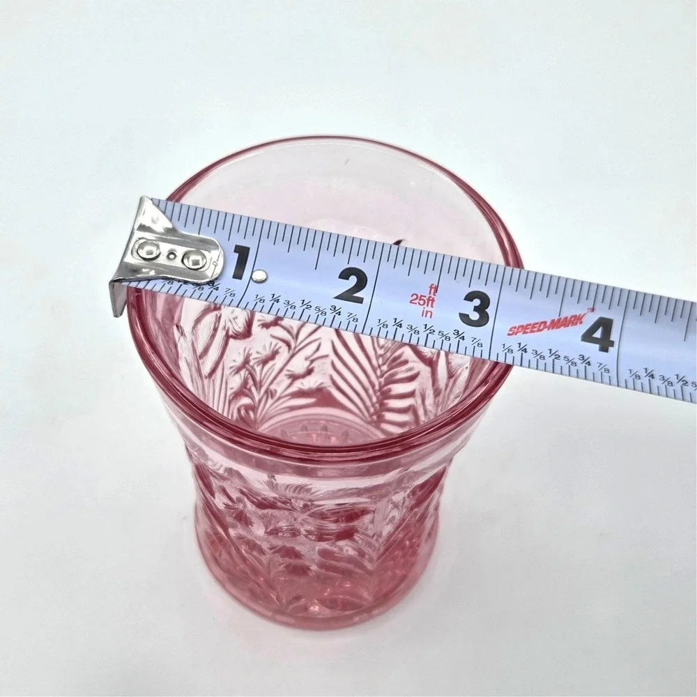 L.E.‎ Smith Pink Dogwood with Tiger Lilies Tumbler Great Condition